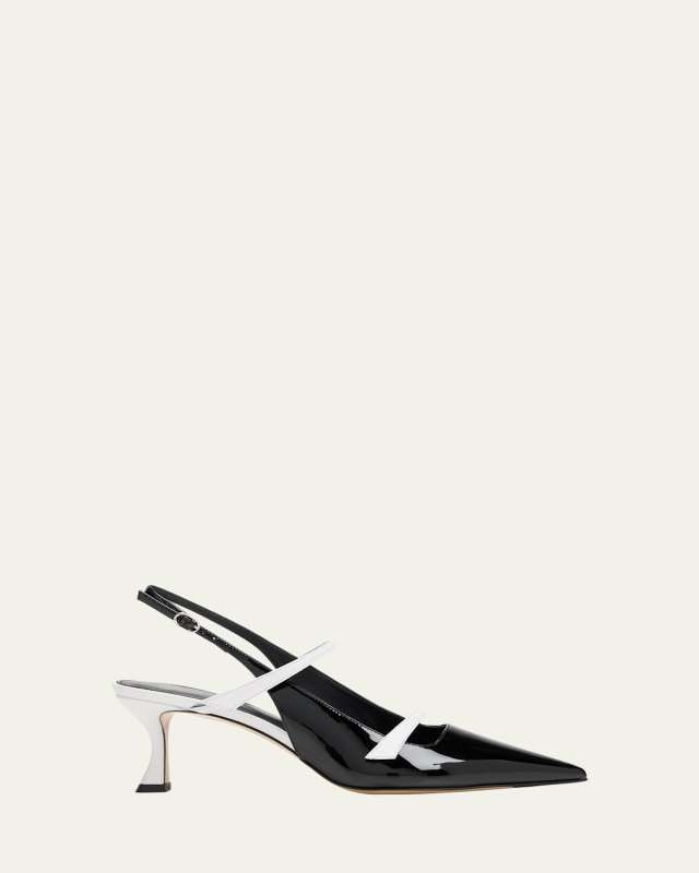 Tita Bicolor Patent Slingback Pumps