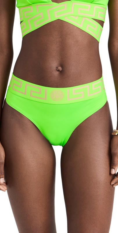 Versace Swim Slip Bikini Bottoms Clover