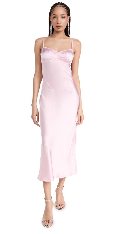 Anna October Waterlily Midi Dress Pink