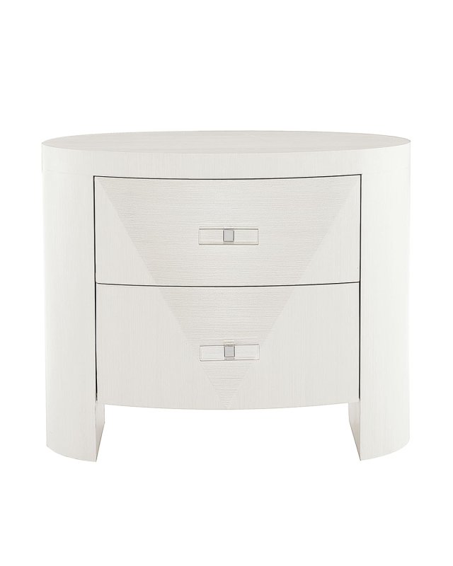 Axiom Oval 2-Drawer Nightstand