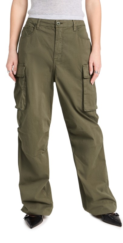 Good American Baggy Cargo Trousers Fatigue001