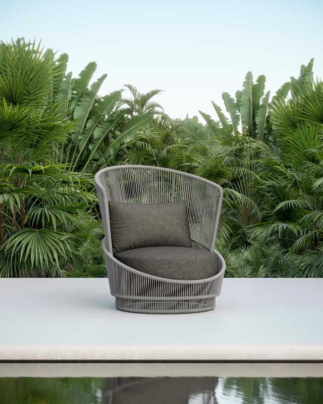 Palma Swivel Club Chair with Cushion