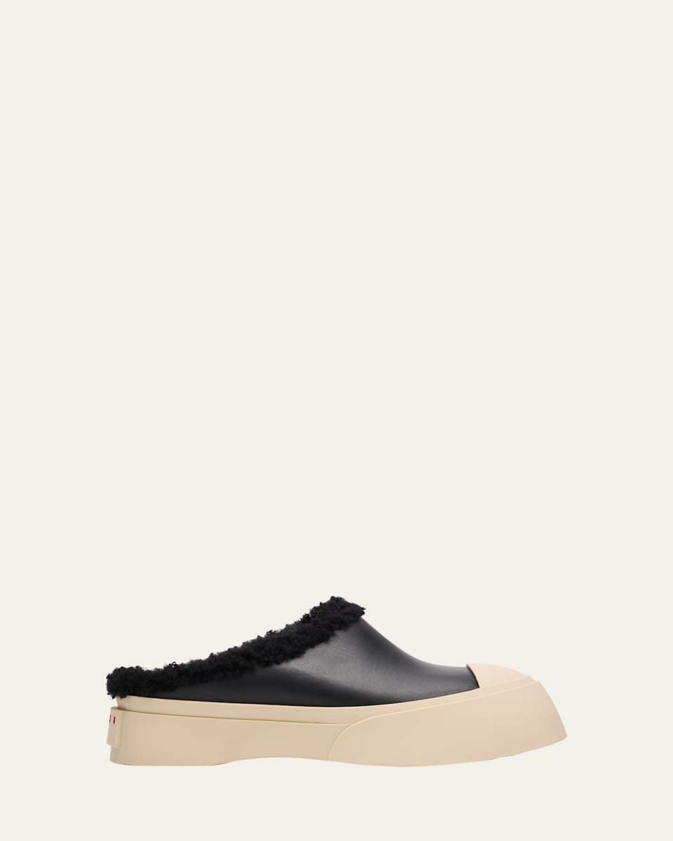 Pablo Leather Shearling Mule Sneakers
