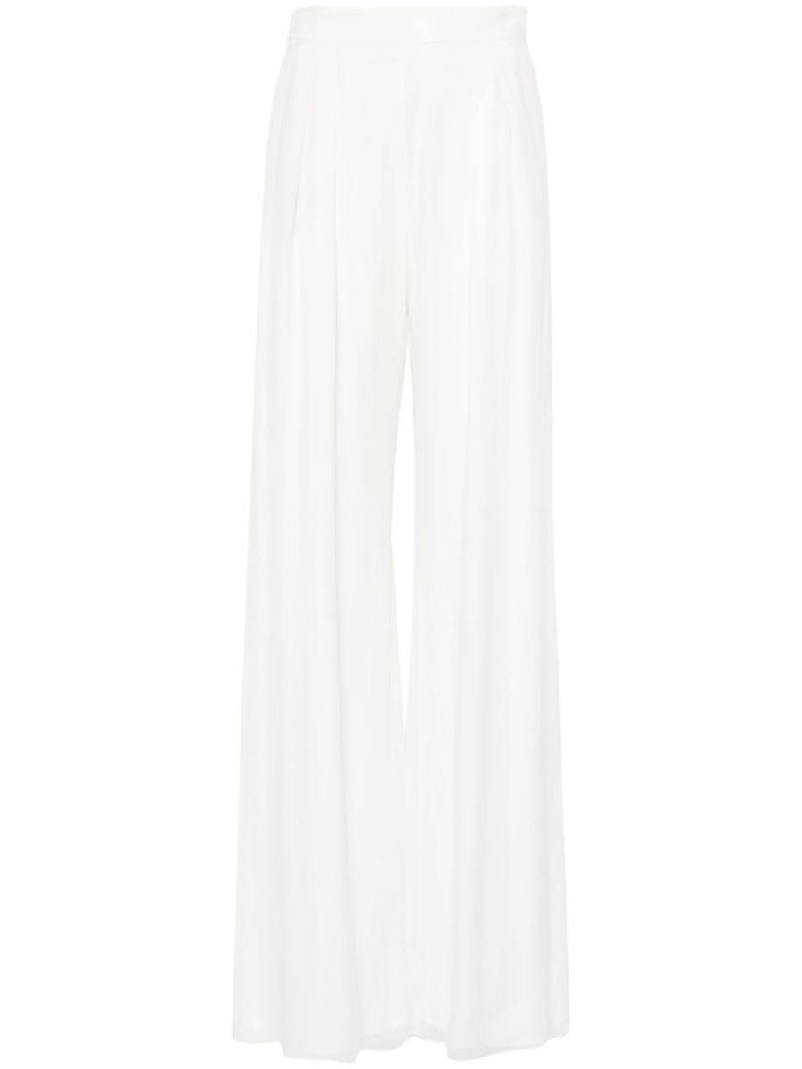 high-waist silk palazzo trousers