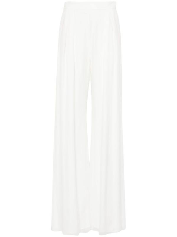high-waist silk palazzo trousers