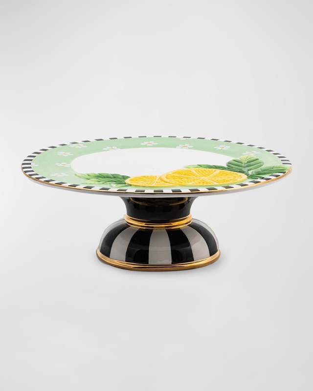 Lemon Pedestal Platter Large