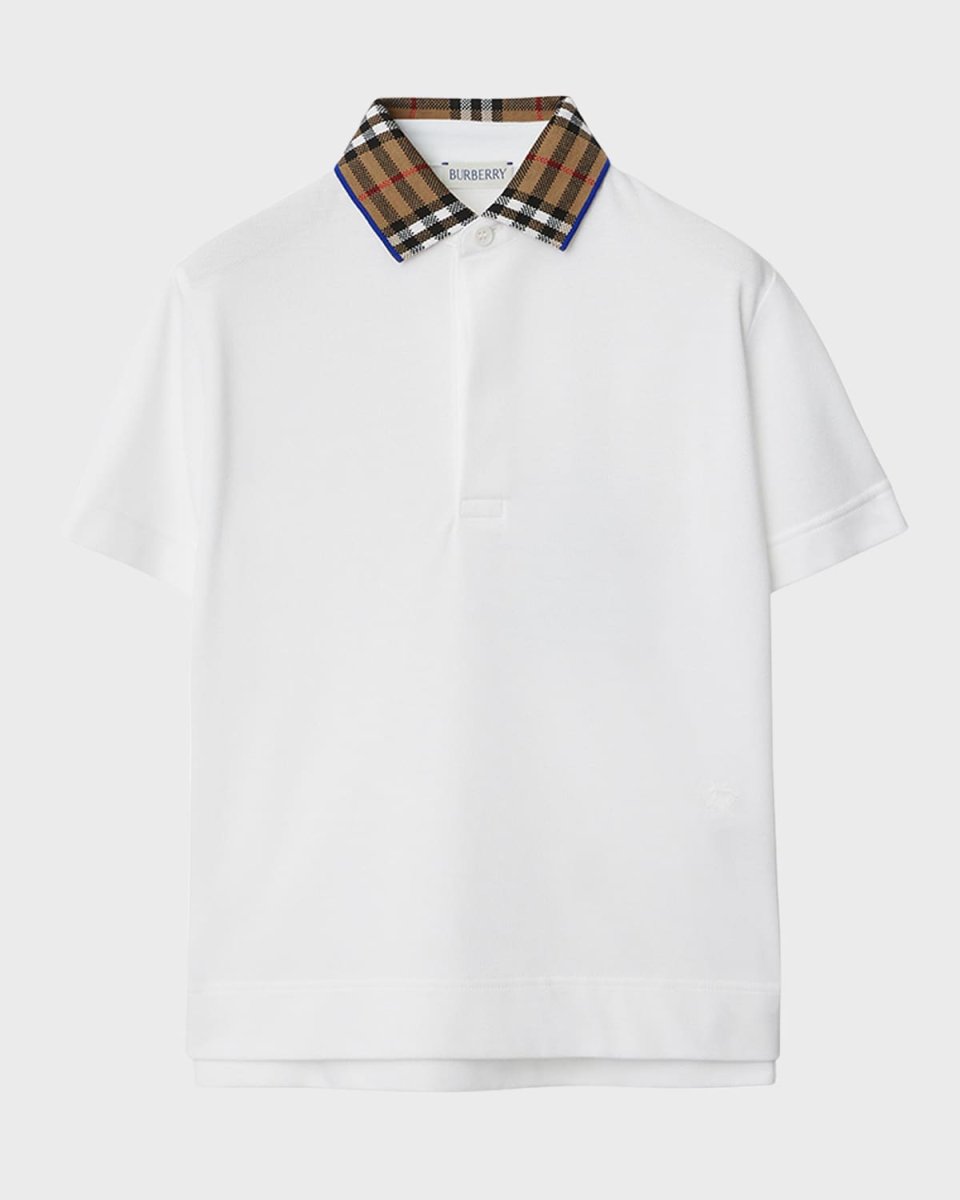 Boy's Johane Polo Check Shirt, Size 3-14