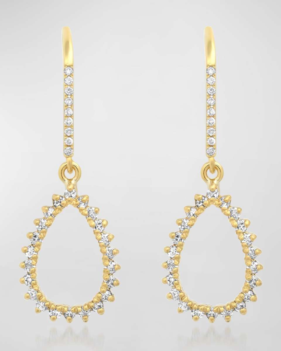 Mini 3-Prong Open Teardrop Earrings