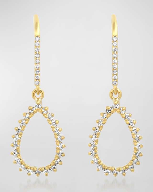 Mini 3-Prong Open Teardrop Earrings