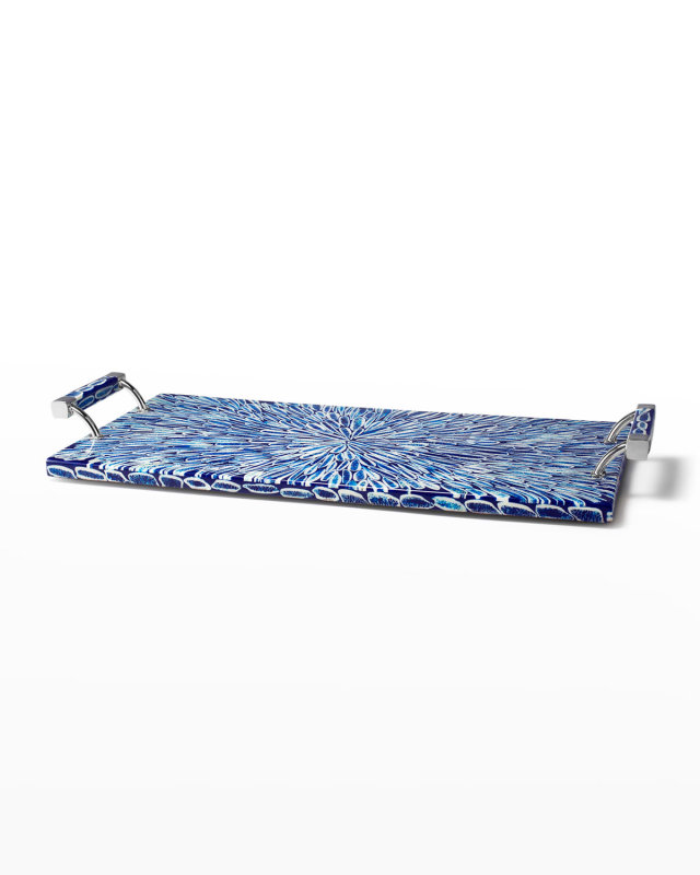 20" x 10" Blue Almendro Serving Board