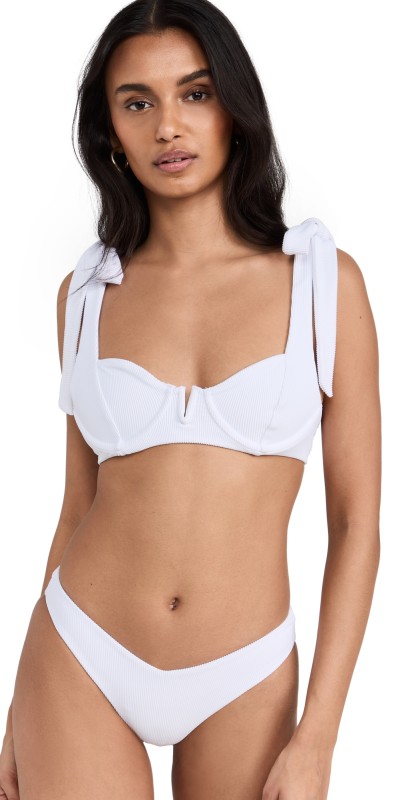 Beach Riot Blair Bikini Top White