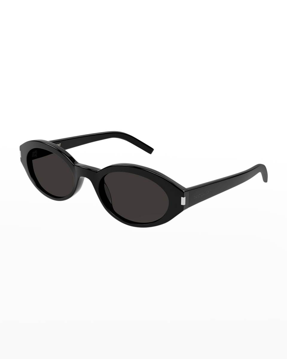 Engraved Logo Round Acetate Sunglasses