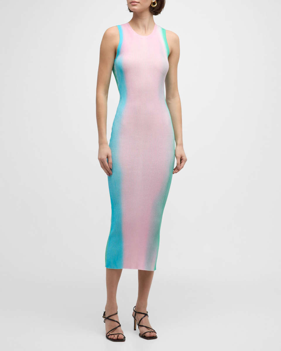 Annie Ombre Ribbed Midi Dress