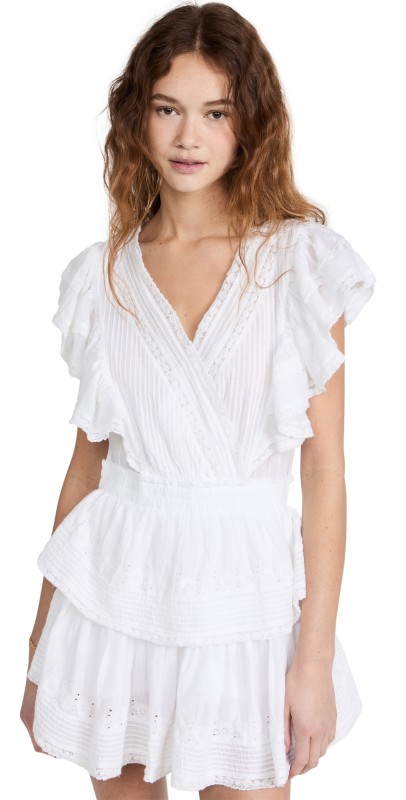 LoveShackFancy Gwen Dress White