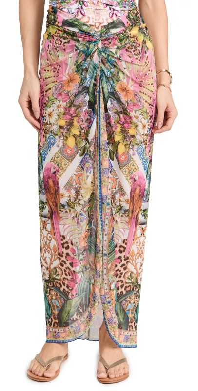 Camilla Twist Front Long Skirt Flowers Of Neptune