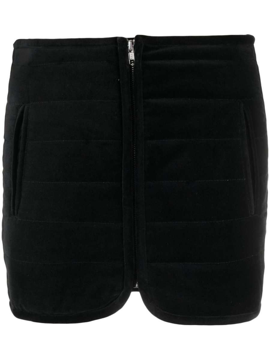 Arona quilted velvet miniskirt