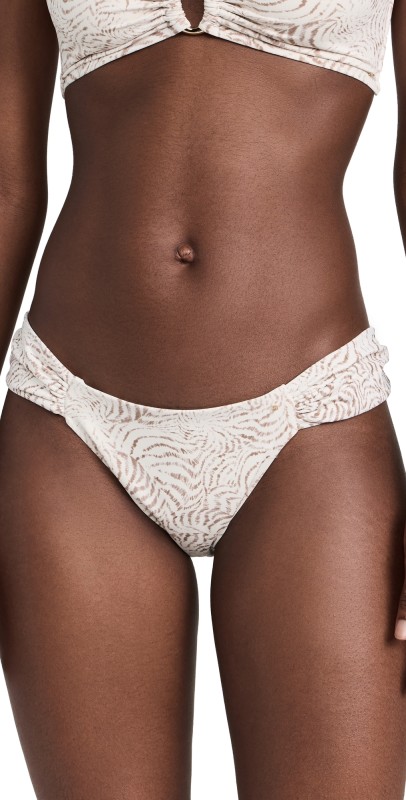 ANINE BING Naya Bikini Bottoms Sand Seashell Print