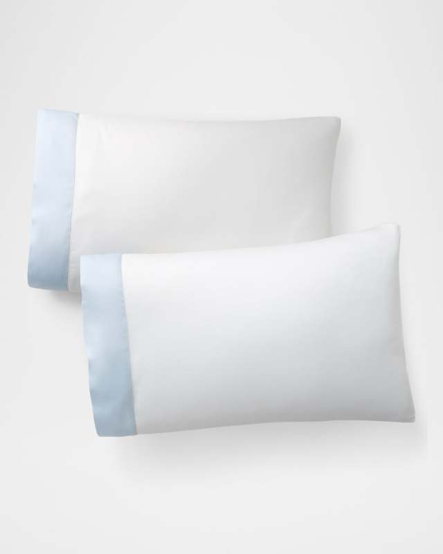 Organic Sateen Border Pillowcase, STANDARD CASE