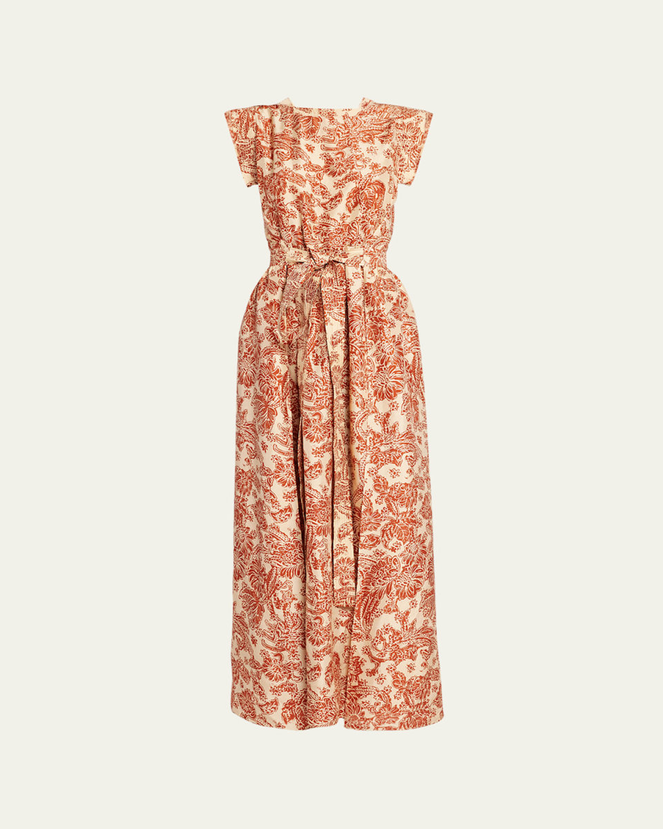 Shyanne Woodblock Printed Maxi Dress