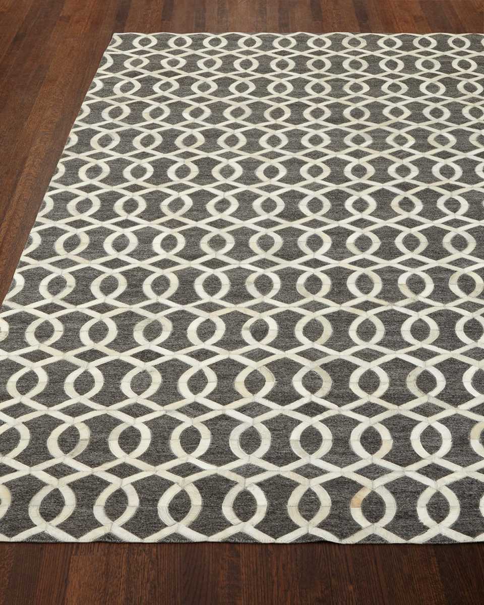 Windrose Hairhide Rug, 12" x 15"