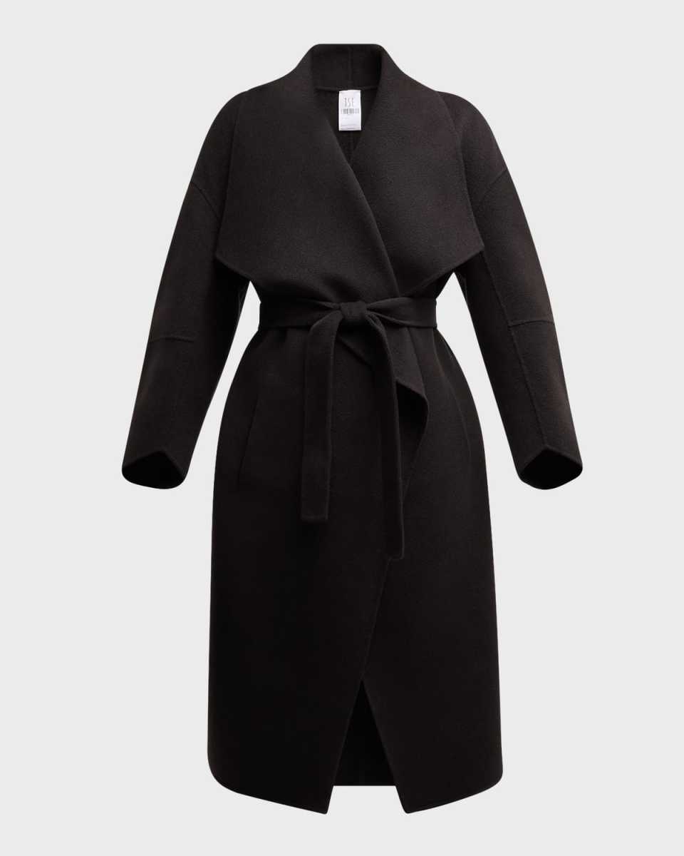 Double-Faced Cashmere Wrap Coat