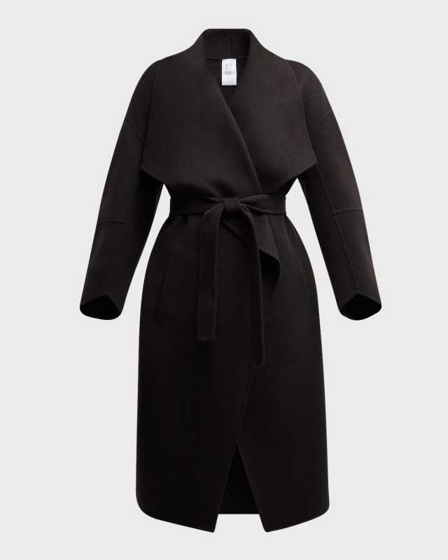 Double-Faced Cashmere Wrap Coat