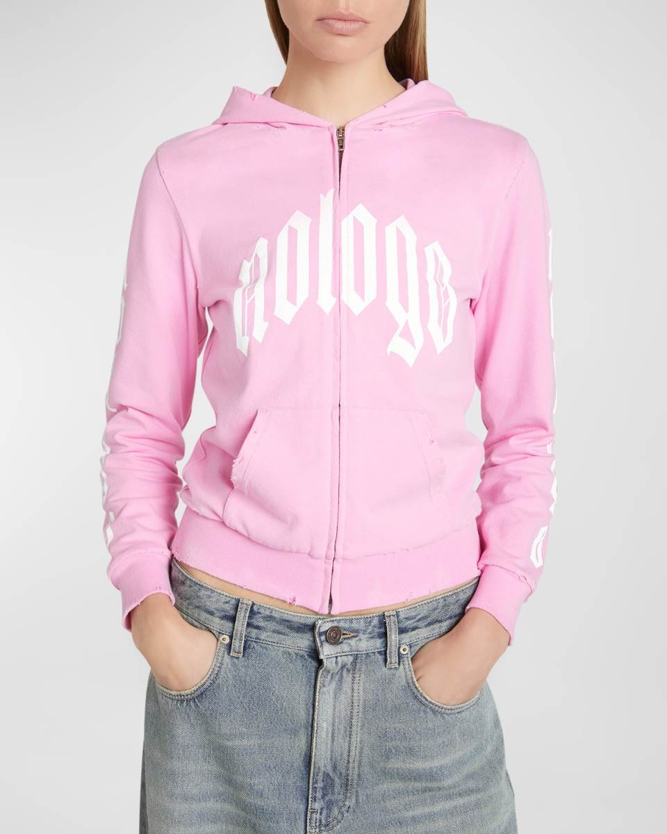 Nologo Zip-Up Jersey Hoodi