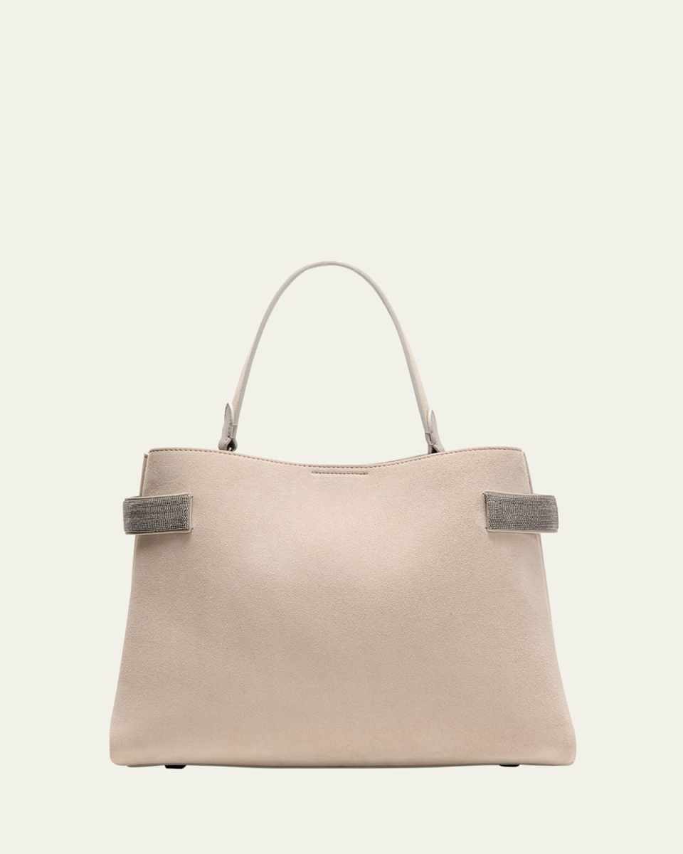 Medium Monili Suede Tote Bag