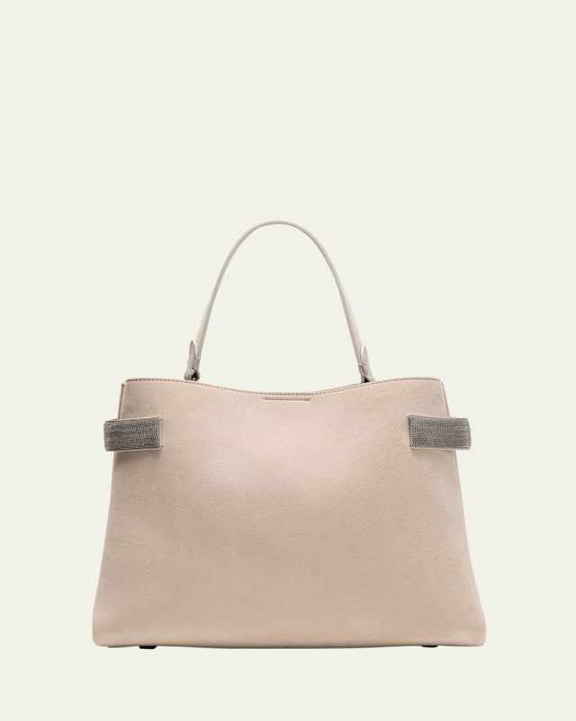 Medium Monili Suede Tote Bag