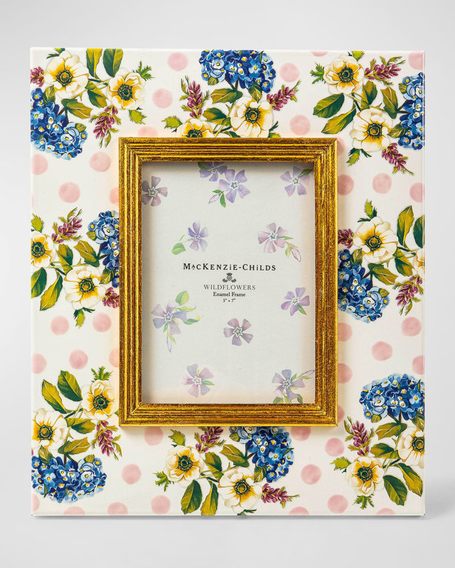 Wildflowers Enamel Pink Frame, 5" x 7"
