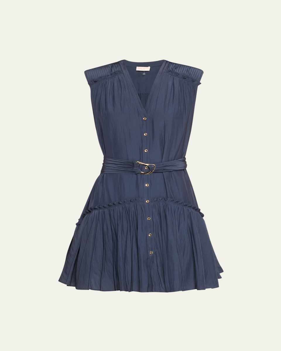 Miley Sleeveless Button-Front Mini Dress