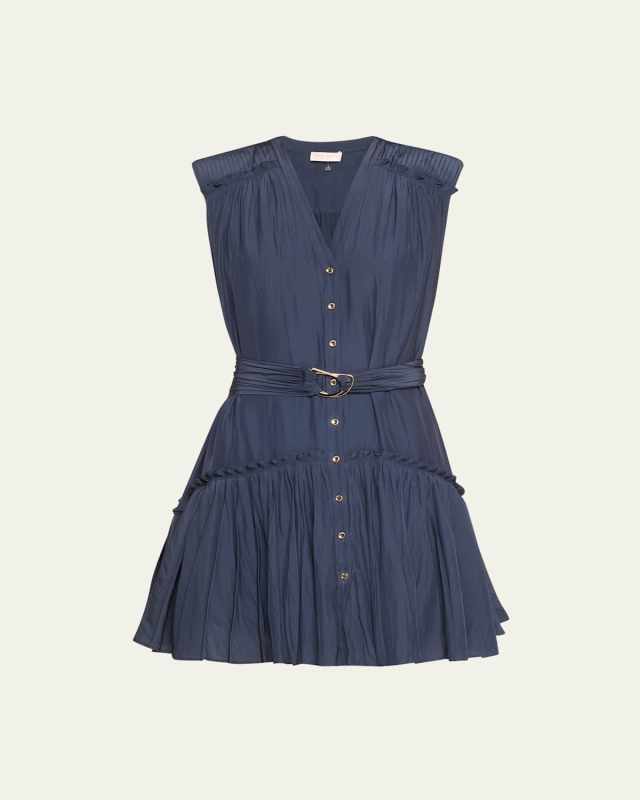 Miley Sleeveless Button-Front Mini Dress