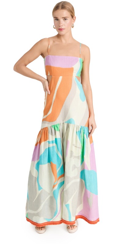 Silvia Tcherassi Shannon Dress Pastel Multi Swirls