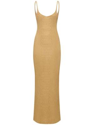 NILI LOTAN Zarina lurex knit long dress