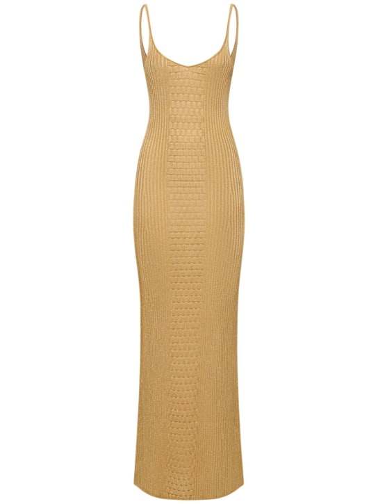 NILI LOTAN Zarina lurex knit long dress