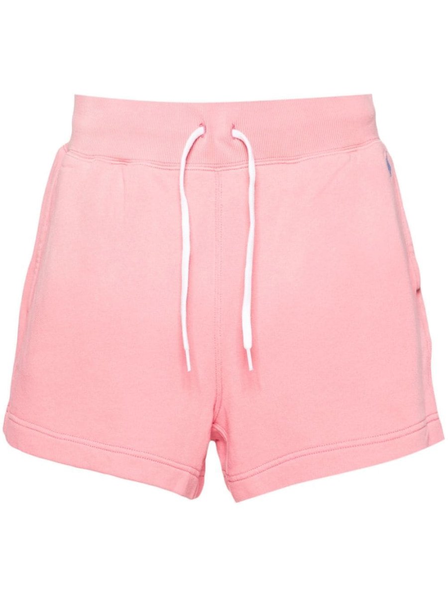 Polo Pony-embroidery cotton track shorts