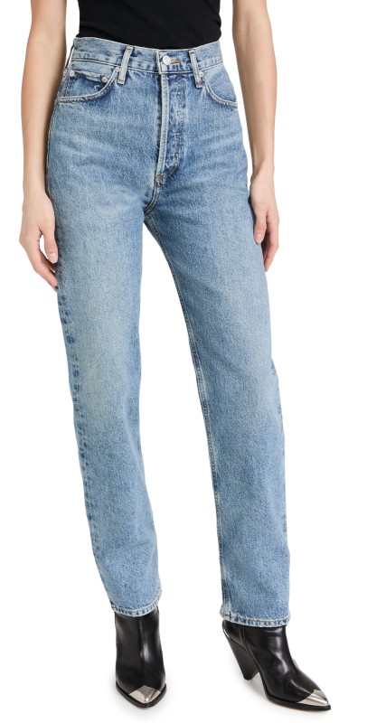 AGOLDE 90's Pinch Waist High Rise Straight Jeans Navigate