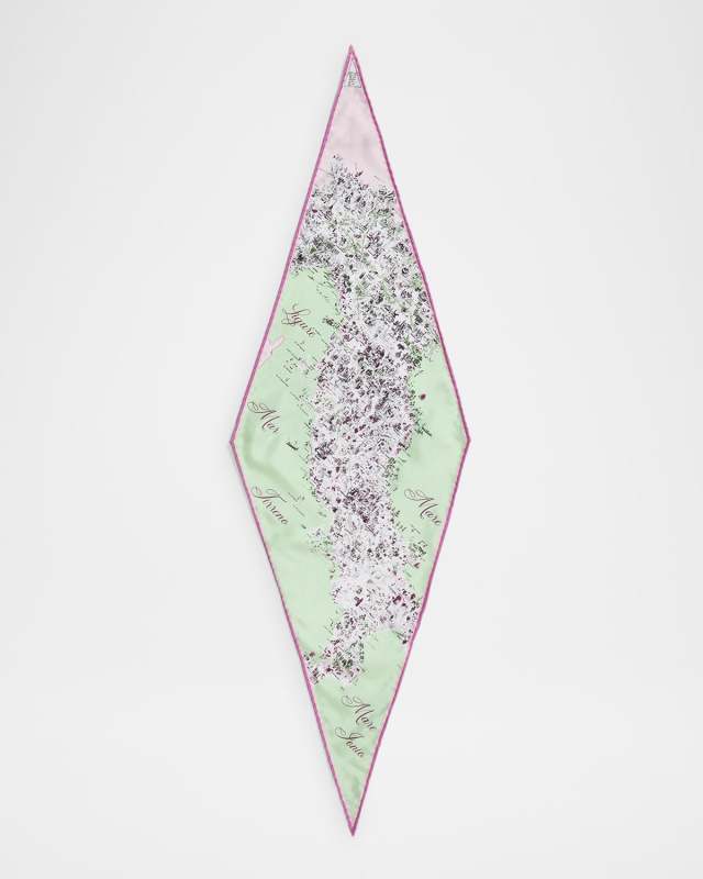 Hand-Printed Mini Silk Scarf