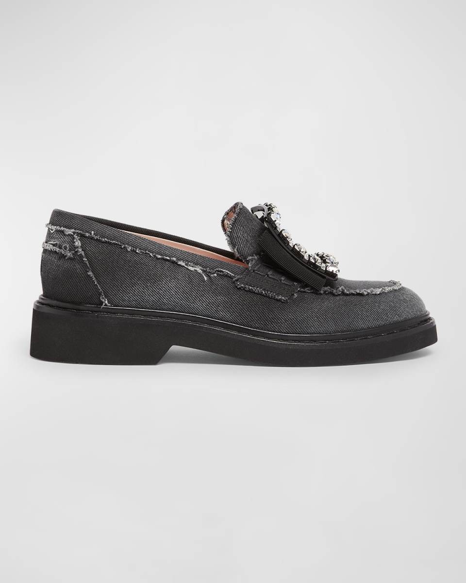 Viv Rangers Denim Buckle Loafers
