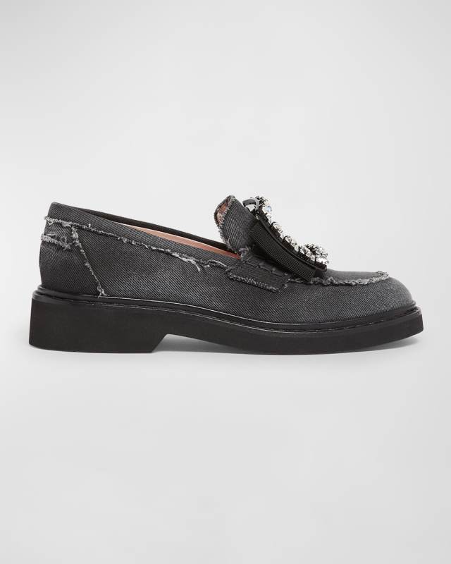 Viv Rangers Denim Buckle Loafers