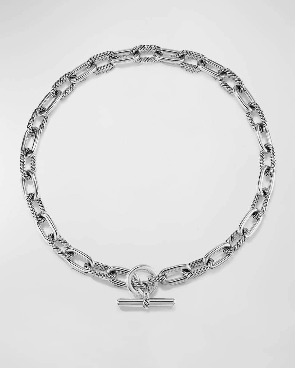 DY Madison Toggle Chain Necklace in Silver, 11mm, 18"-20"L