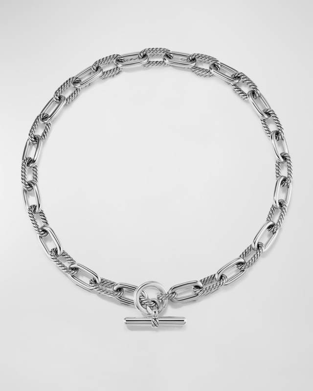 DY Madison Toggle Chain Necklace in Silver, 11mm, 18"-20"L