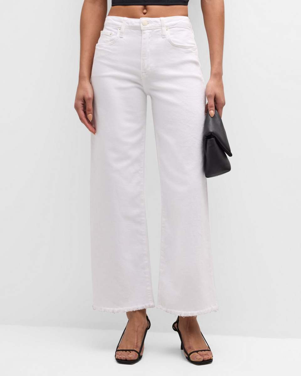 Jude High-Rise Cropped Wide-Leg Denim Pants