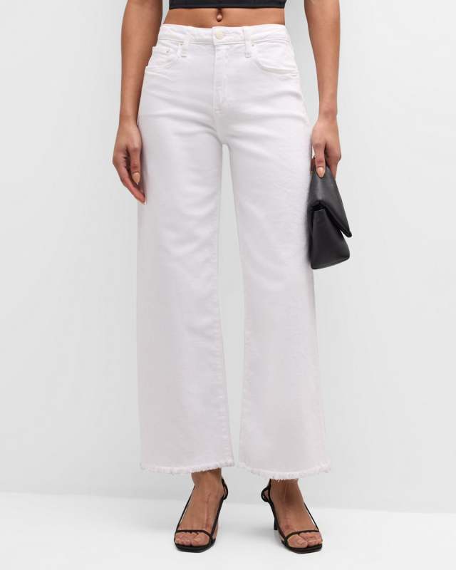 Jude High-Rise Cropped Wide-Leg Denim Pants