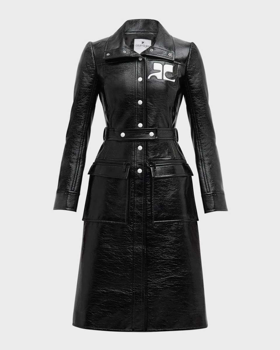 Reedition Vinyl Belted A-Line Trench Coat