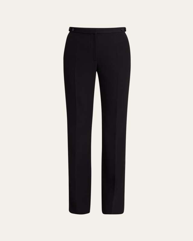 Jesse Straight-Leg Crepe Pants