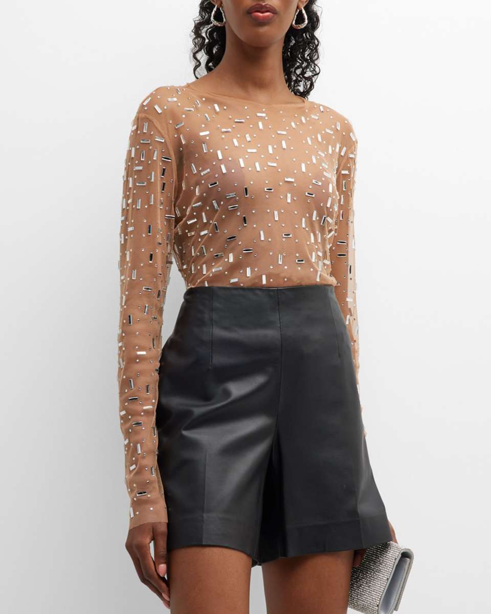 Cey Crystal Mesh Top