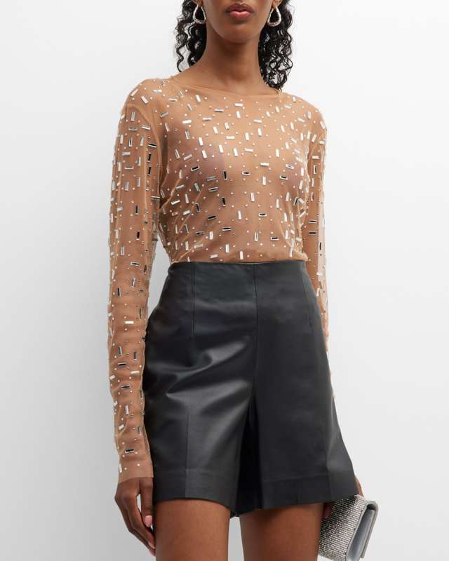 Cey Crystal Mesh Top