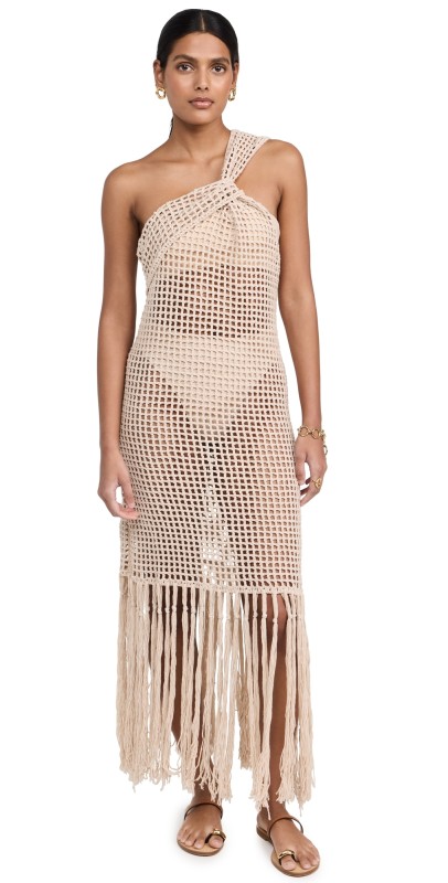 Culthera Macadamia Crochet Dress Tan