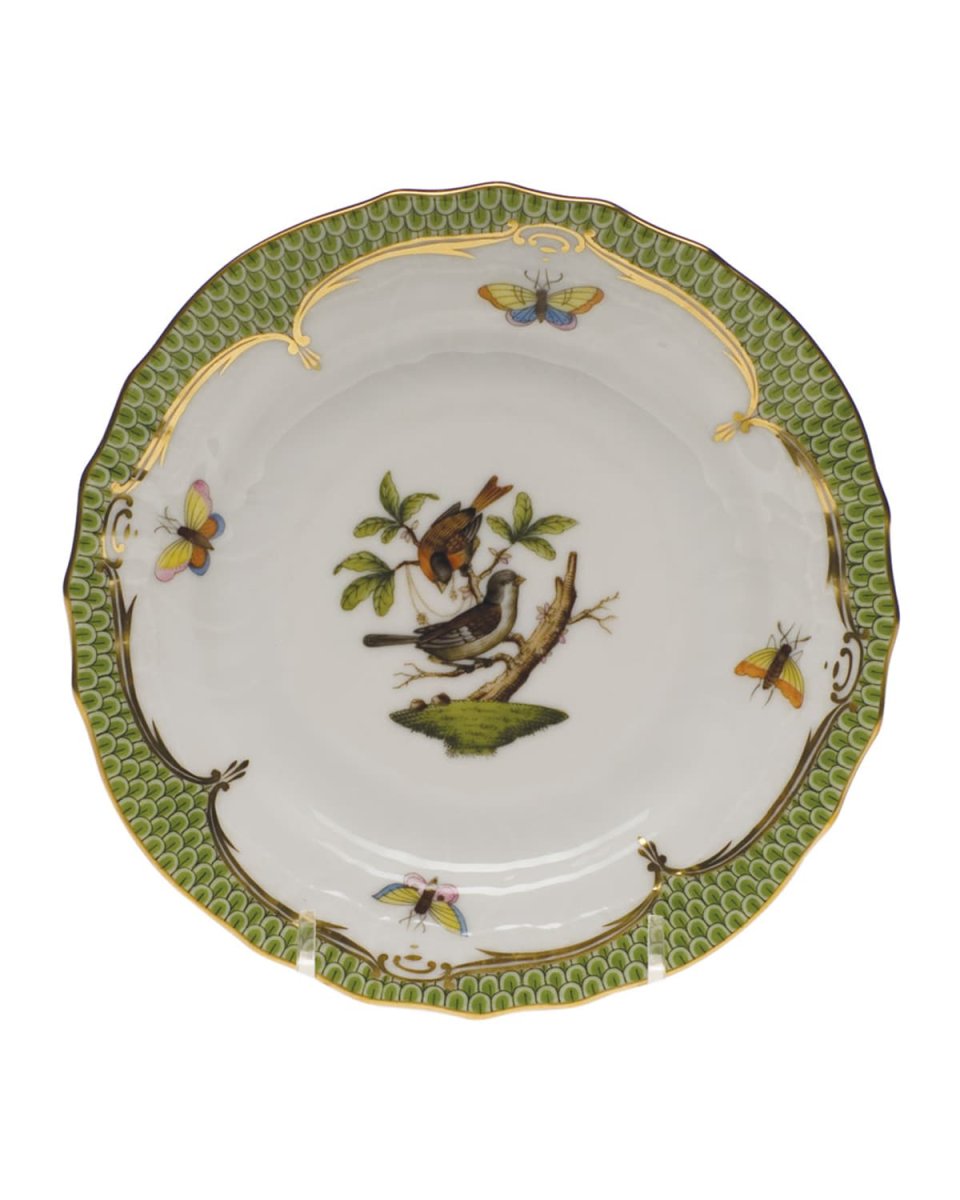 Rothschild Bird Green Motif 4 Bread & Butter Plate